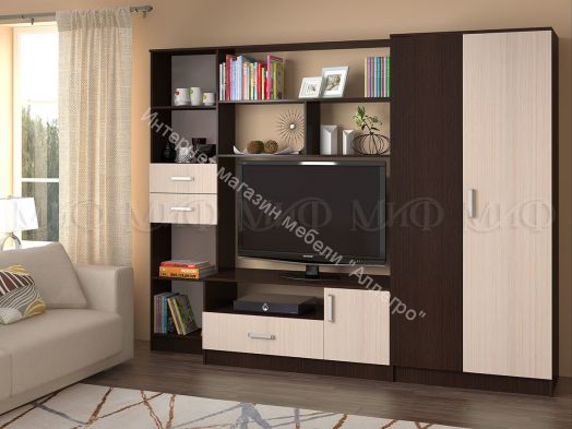 Гостиная Мечта Дуб беленый, венге