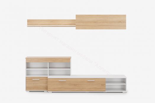 Гостиная "Аспен" (Белый бриллиант/Дуб сонома)