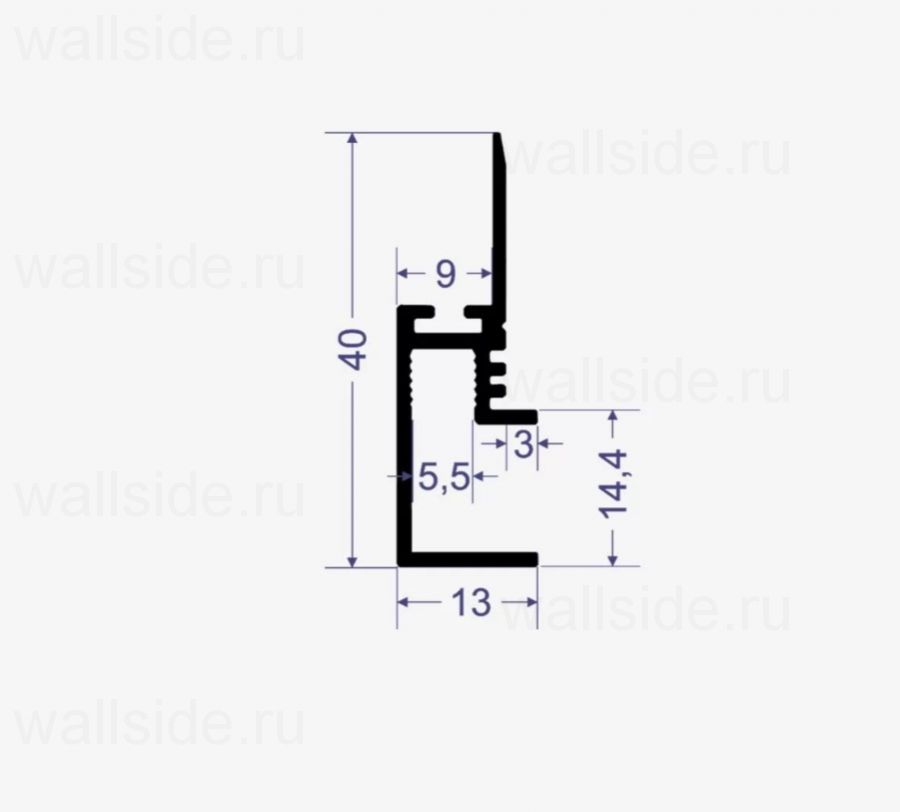 Теневой плинтус Line Art SC 517 чёрный
