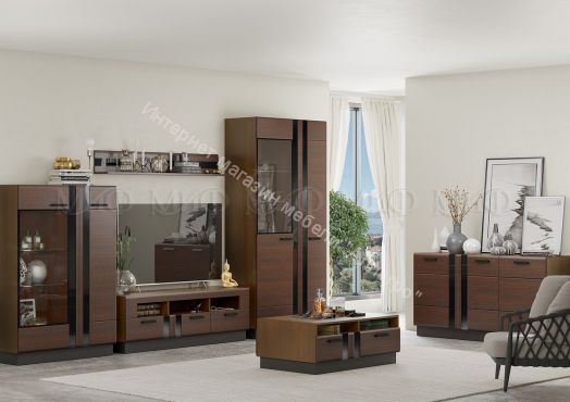 Шкаф-стекло высокий Магнолия