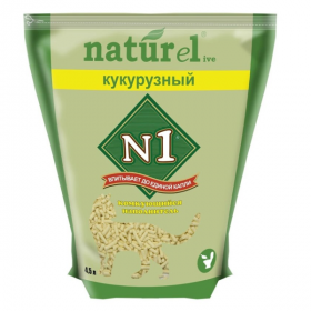 Комкующийся наполнитель N1 Crystals NATUReL Кукурузный