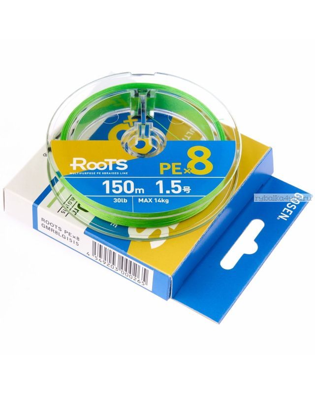 Плетеные шнуры Gosen Roots PE X8 150 м light green