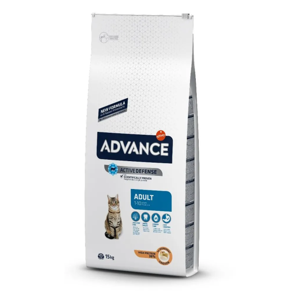 Сухой корм для кошек Advance Adult с курицей с рисом 15 кг