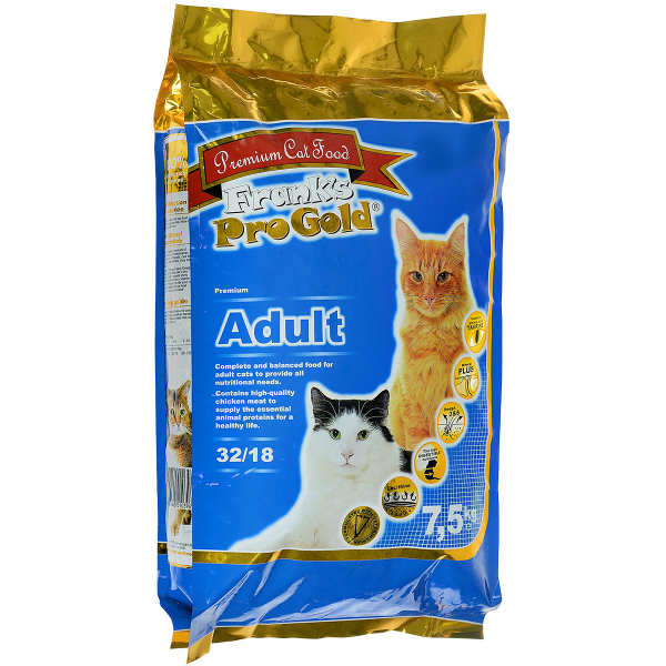 Сухой корм  для кошек Franks ProGold с курицей  7.5 кг