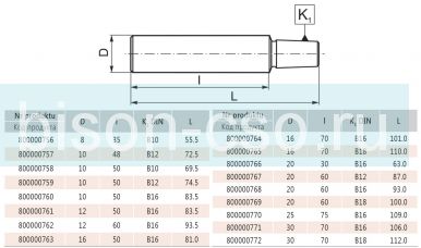 Втулка переходная 5348-10X50-B16 Bison Bial