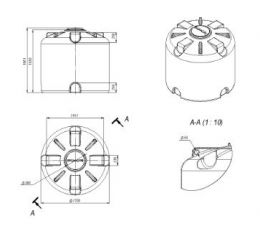 Схема. Емкость TR 3000 литров пластиковая