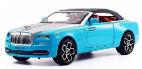 Модель металлическая Rolls-Royce Dawn кабриолет 1/24 свет, звук, поворот руля, крыша съемная (XA2410B)
