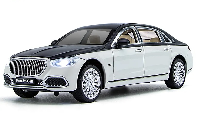 Металлическая модель Mercedes-Benz Maybach S680 свет, звук, поворотные колеса 1/24 (B2409)