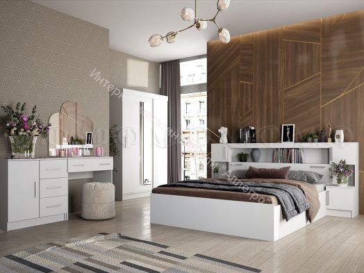 Кровать Бася 1600мм Белый