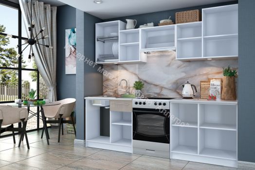 Кухонный гарнитур "Бланка" СТЛ.234.00РЗ (Магнолия/Малаго)