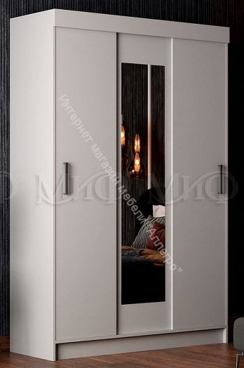 Шкаф-купе трехдверный Бася Белый