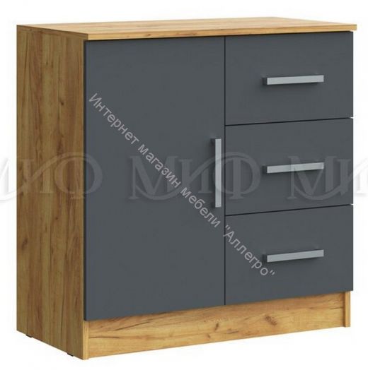 Модульная спальня Бася Графит/Дуб крафт