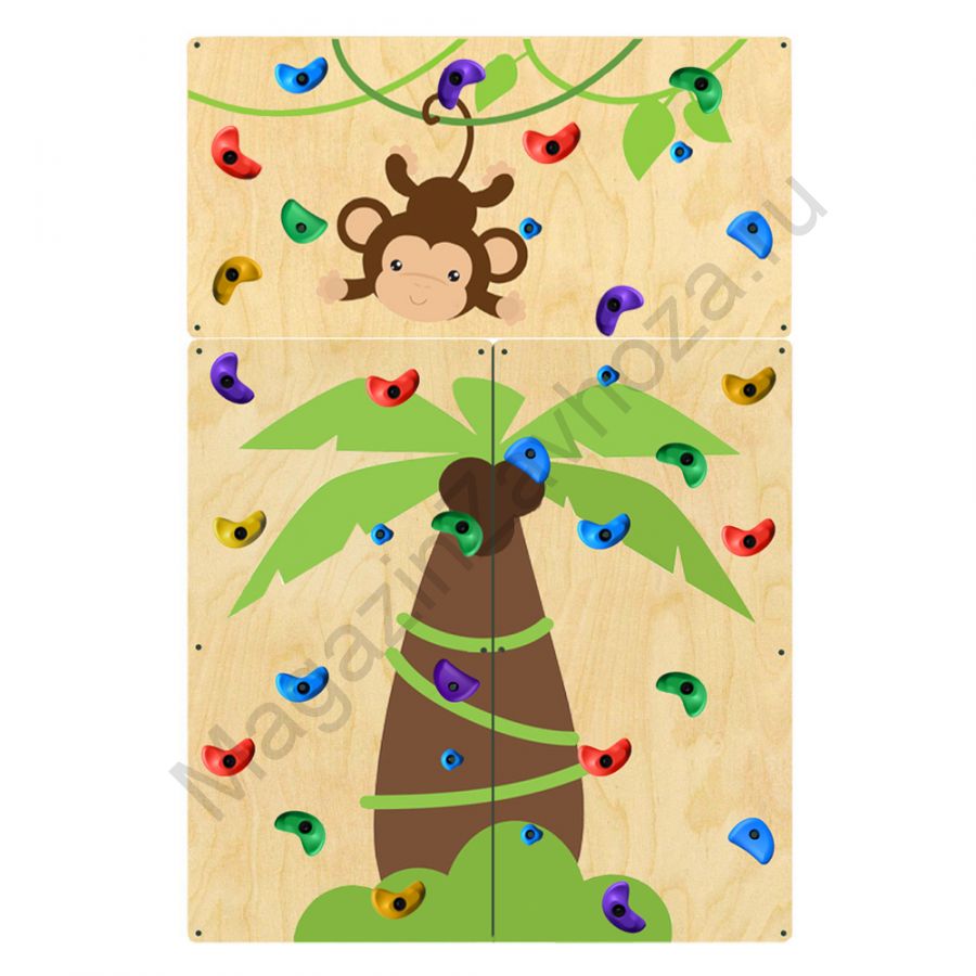 НАСТЕННАЯ ПАНЕЛЬ 22 СКАЛОДРОМА 1500Х2250ММ