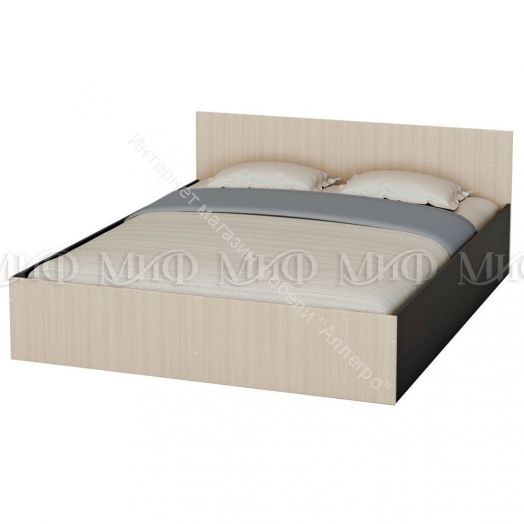 Кровать Бася 1600мм Дуб беленый/Венге