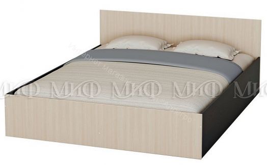 Кровать Бася 1600мм Дуб беленый/Венге