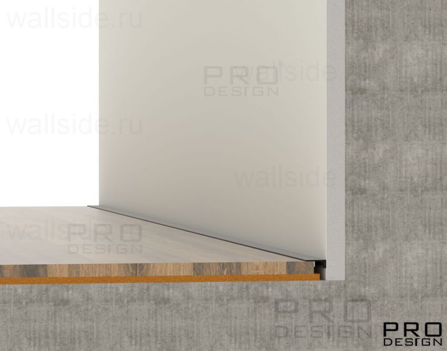 Щелевой микроплинтус Pro Design MINI 7067 покраска в RAL