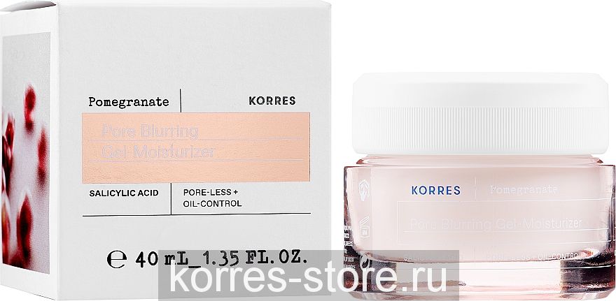 KORRES УВЛАЖНЯЮЩИЙ КРЕМ-ГЕЛЬ С ГРАНАТОМ ДЛЯ ЖИРНОЙ/ КОМБИНИРОВАННОЙ КОЖИ