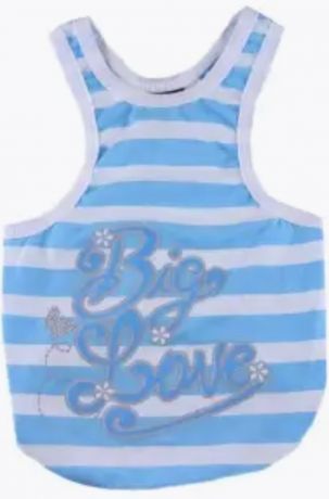 Майка "Big love "голубая полоска (,L, XL, XXL)