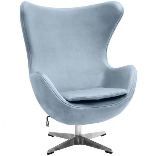 Кресло EGG CHAIR серый, искусственная замша