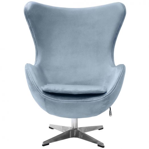 Кресло EGG CHAIR серый, искусственная замша