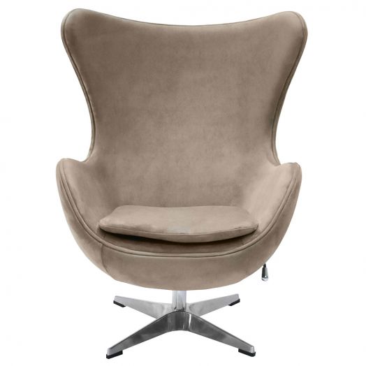 Кресло EGG CHAIR латте, искусственная замша