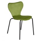 Стул Seven светло-зеленый велюр с чёрными 
ножками