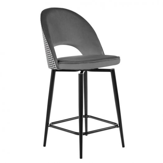 Стул полубарный Leo в комбинаторе с жаккардом, 
материал и цвет под заказ