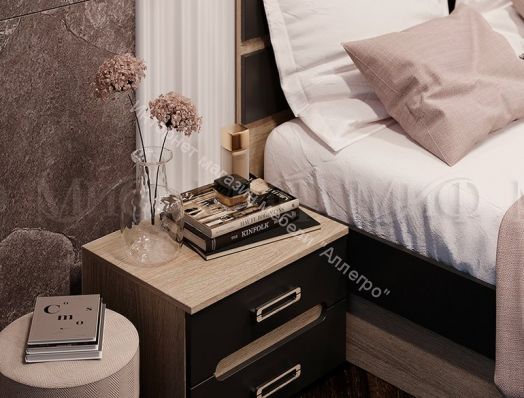 Комод Ким Графит Софт/Дуб Сонома