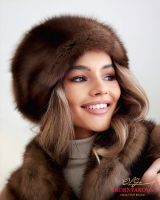 Женская шапка из соболя
