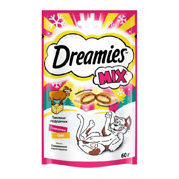 Лакомство для кошек Dreamies с говядиной и сыром