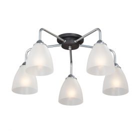 Люстра Vitaluce V4500-9/5PL, 5xE14 Макс. 40Вт, Плафон ПП Хром / Виталюче