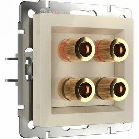 Розетка Акустическая Werkel WL03-AUDIOx4 Ivory Слоновая Кость / Веркель