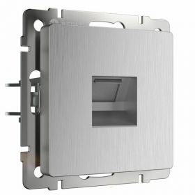 Розетка Werkel Ethernet RJ-45 W1181009 Серебряная Рифленая / Веркель