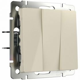 Выключатель Трёхклавишный Werkel WL03-SW-3G-ivory Слоновая Кость / Веркель