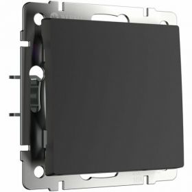 Выключатель Двухклавишный Проходной Werkel W1112008 Черный, Матовый / Веркель