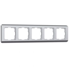 Рамка на 5 Постов Werkel W0052106 Серебряный / Веркель