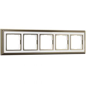 Рамка на 5 Постов Werkel WL17-Frame-05 Бронза, Белый / Веркель