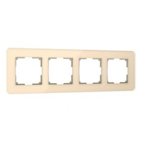 Рамка из Стекла на 4 Поста Werkel W0042443 Elite Айвори / Веркель