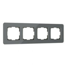 Рамка из Стекла на 4 Поста Werkel W0042440 Elite Графит / Веркель