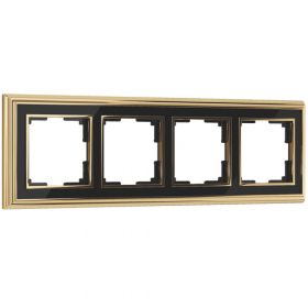 Рамка на 4 Поста Werkel W0041330 Золото, Черный / Веркель