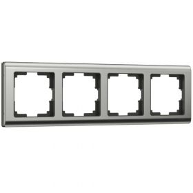 Рамка на 4 Поста Werkel W0041602 Глянцевый Никель / Веркель