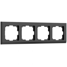 Рамка на 4 Поста Werkel W0041808 Черный / Веркель