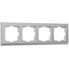 Рамка на 4 Поста Werkel W0041806 Серебряный / Веркель