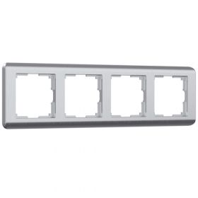 Рамка на 4 Поста Werkel W0042106 Серебряный / Веркель