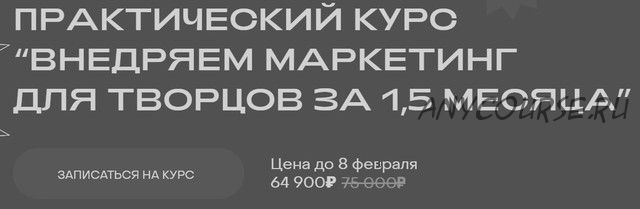 Внедряем маркетинг для творцов за 1.5 месяца, апрель 2021 (Сергей Негинский)