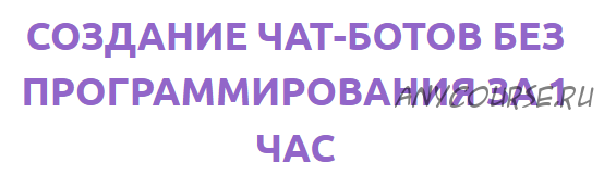 Создание чат-ботов без программирования за 1 час (Ольга Пискхаева)