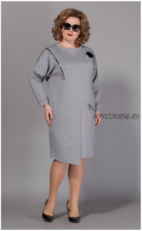 Простая выкройка платья на молнии с рукавом кимоно (Вера Ольховская)