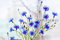 Васильки из холодного фарфора (Дина Косточка)