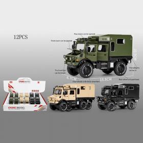 Коллекционный автомобиль Mercedes Unimog вездеход полиция ОМОН ФСБ1:28 свет, звук 19 см. (M330)