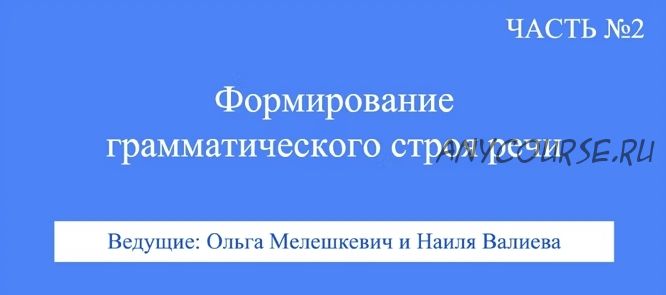 [ABARussia] Формирование грамматического строя речи. Часть 2 (Ольга Мелешкевич, Наиль Валиев)